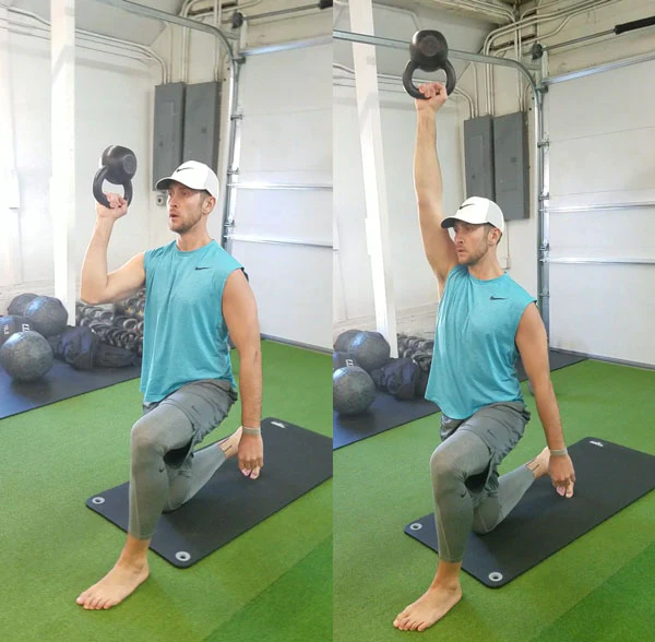 Bottom Up Half Kneeling Kettlebell Press