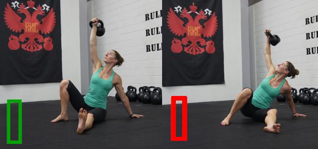 Gute und schlechte Get-Up-Position