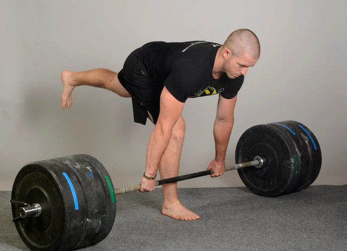 Master RKC Max Shank Single Leg Deadlift with Barbell
