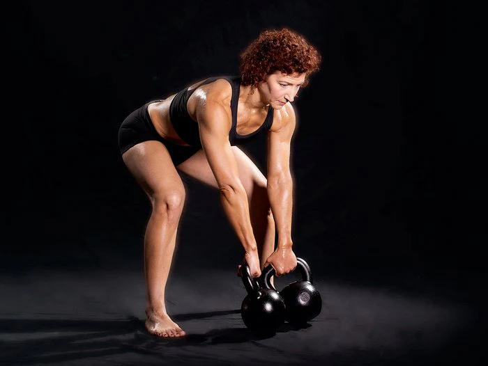 Shari Wagner Double Kettlebell Swing Setup
