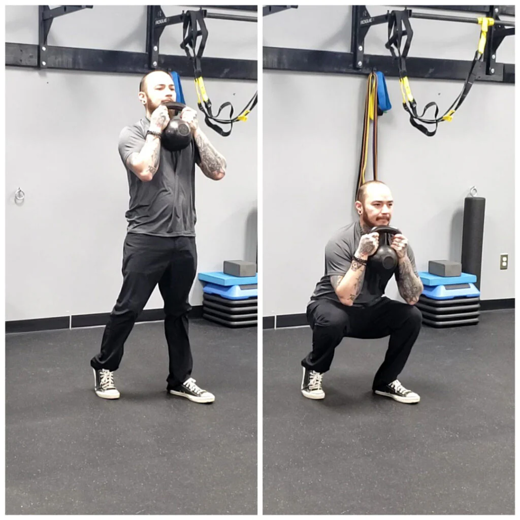 Kettlebell split squat
