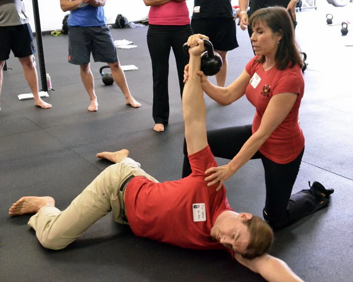 Master RKC Andrea Du Cane and Senior RKC Timothy Spencer Demonstrate the RKC Arm Bar