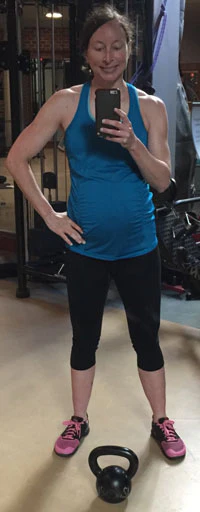 Kathleen Walthers 3 days before giving birth
