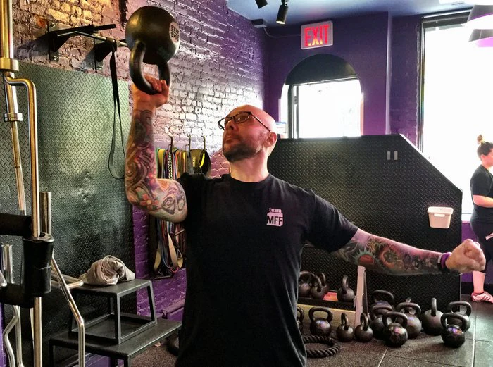 Steve Holiner Bottom-up kettlebell press
